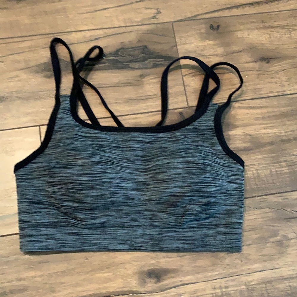 Old Navy grey and black Longline sports bra size M